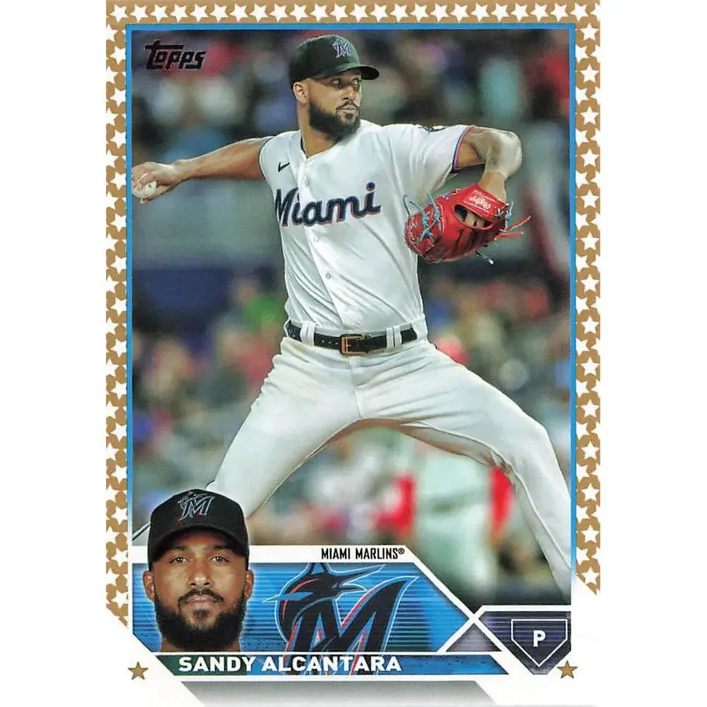 2023 Topps Gold Star Sandy Alcantara #107 Miami Marlins